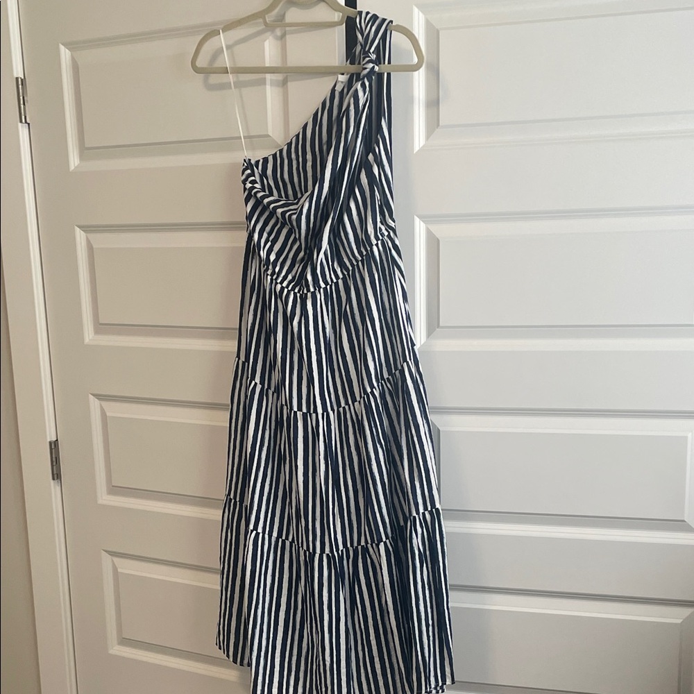 Maurices Navy and White One-Shoulder Dress - Picture 3 of 8